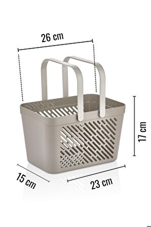 NY Home 4'Lü Set Çok Amaçlı Kulplu Sepet Bej