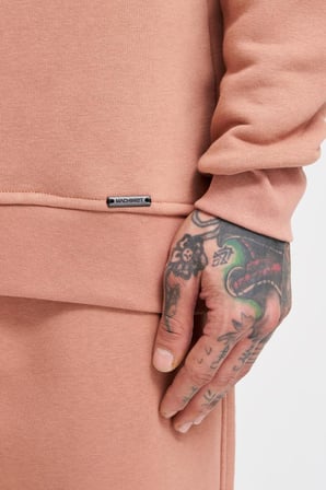 Erkek Regular Bisiklet Yaka Basic Sweatshirt Bakır