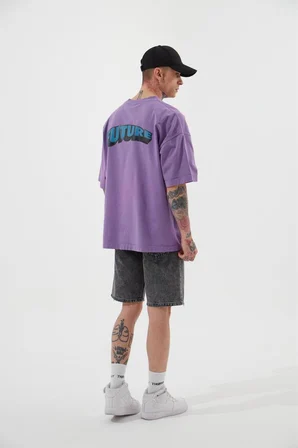 Erkek Loose Fith Denim Bermuda Şort Antrasit