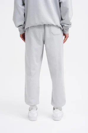 Erkek Yıkamalı Basic Jogger Eşofman Altı Gri