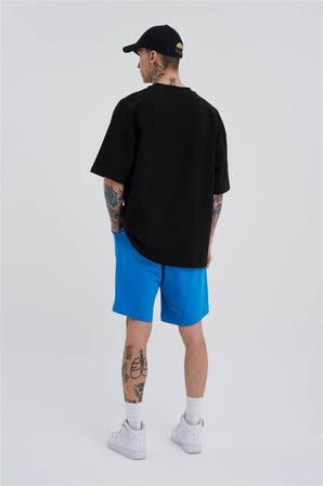 Erkek Basic Oversize Şort Lens