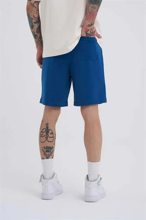 Erkek Basic Relaxed Şort Indigo