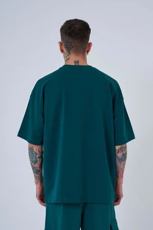Erkek MAC Blanket Oversize Tişört Yağ Yeşili