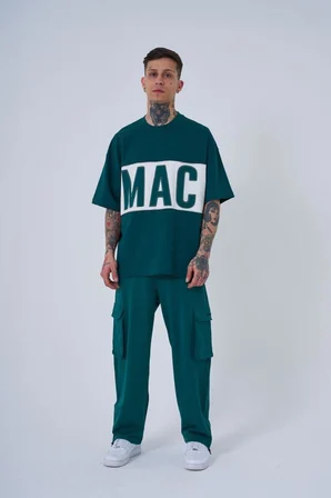 Erkek MAC Blanket Oversize Tişört Yağ Yeşili