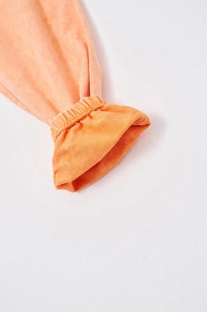 Erkek Luxury Basic Yıkamalı Jogger Eşofman Altı Turuncu Efektli