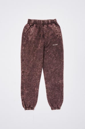 Erkek Luxury Basic Yıkamalı Jogger Eşofman Altı Kahverengi Efektli