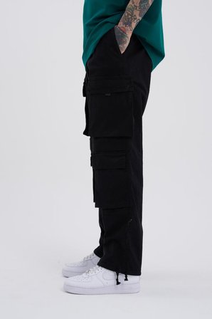 Erkek Baggy Kargo Pantolon Siyah