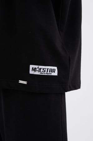Erkek Macstar Polo Tişört Siyah-Ekru