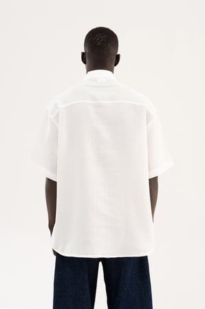 Erkek Basic Cotton Gömlek Beyaz