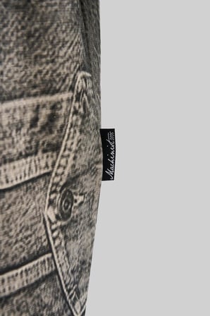 Erkek Denim Efect Oversi̇ze Ti̇şört Kahverengi
