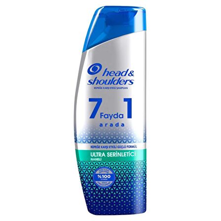 Head & Shoulders 7 Fayda 1 arada Ekstra Serinletici His ve Kepeğe Karşı Etkili Güçlü Formül İçeren Şampuan 300 ml