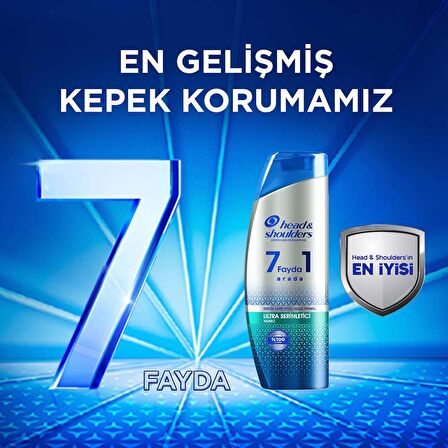 Head & Shoulders 7 Fayda 1 arada Ekstra Serinletici His ve Kepeğe Karşı Etkili Güçlü Formül İçeren Şampuan 300 ml