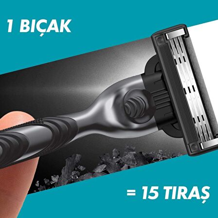 Gillette Mach3 Charcoal Yedekli Tıraş Makinesi