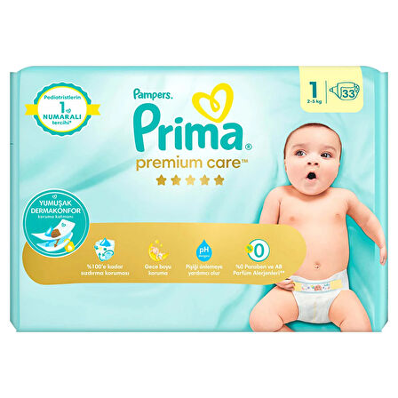 Prima PC İkiz Paket 1 Beden 33 Adet