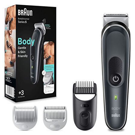 Braun BodyGroomer 5 BG 5340 SkinShield Teknolojisi, 3 Ek Parçalı Vücut Bakım Seti