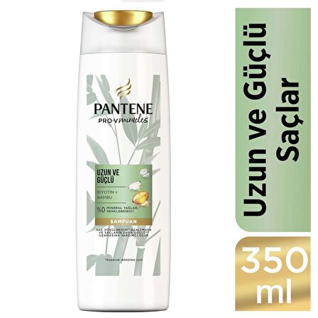 Pantene Şampuan Pro-V Uzun Ve Güçlü Şampuan, Bambu Ve Biyotinli, 350 ml