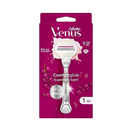 Gillette Venus Comfortglide Sugarberry Kadın Traş Makinesi Tekli