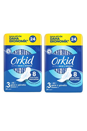 Orkid Ultra Ekstra Dörtlü Paket Gece & Gündüz 48 Adet