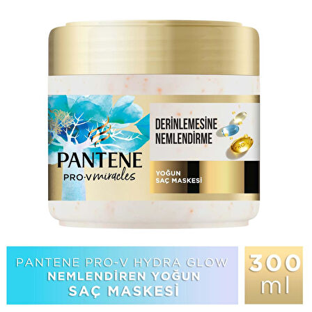 Pantene PRO-V MIRACLES Hydra Glow Nemlendirici Maske Kuru Saçlar için 300ML