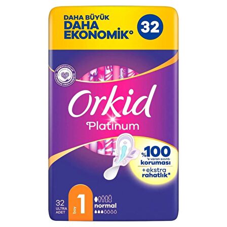 Orkid Platinum Normal (Boy 1) 32 adet Hijyenik Ped