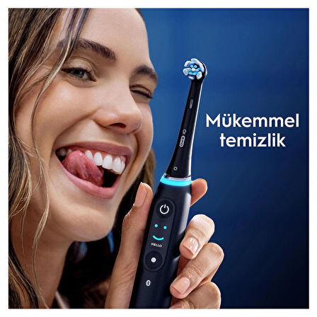 Oral-B iO Serisi Gentle Care Siyah Orijinal Yedek Başlıkları Hassas Diş Etlerine Uygun 4'lü