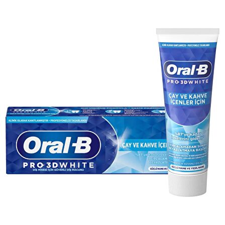 Oral-B 3D White Çay ve Kahve İçenler için Diş Macunu 75 ml