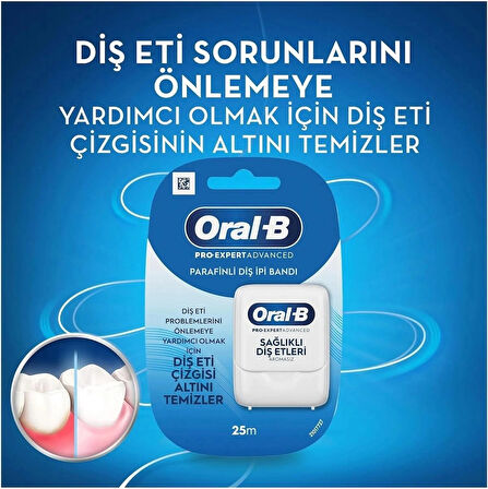 Oral-B Pro-Expert Advanced Parafinli Diş İpi Bandı 25m