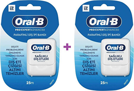 Oral-B Pro-Expert Advanced Parafinli Diş İpi Bandı 25m x 2 ADET