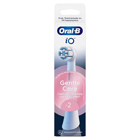 Oral-B iO Gentle Care Beyaz Diş Fırçası Yedek Başlığı 2 Adet