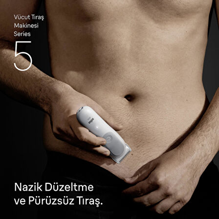 Braun Vücut Tıraş Makinesi Series 5, +6 Aksesuar, Su Geçirmez, BG5550