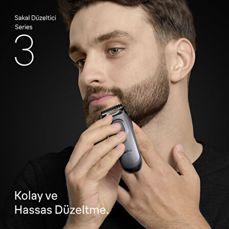 Braun Sakal Düzeltici Series 3, +5 Aksesuar, 40 Uzunluk, Keskin Bıçak, BT3560