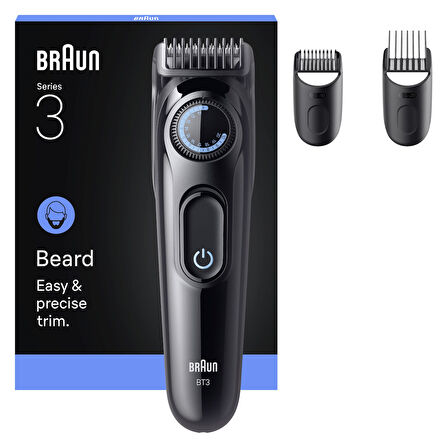 Braun Sakal Düzeltici Series 3, +3 Aksesuar, 40 Uzunluk, Keskin Bıçak, BT3520