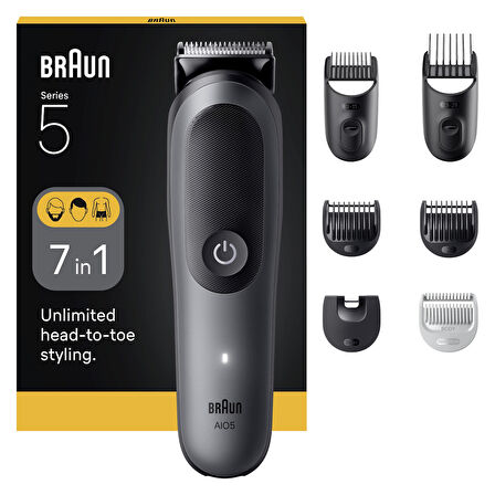 Braun Hepsi Bir Arada Series 5, 7’si 1 arada Tıraş Kiti, Keskin Bıçak, Vücut Tıraşı AIO5520