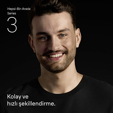 Braun Hepsi Bir Arada Series 3, 8’i 1 arada Tıraş Kiti, Keskin Bıçak, 14 Uzunluk, AIO3540