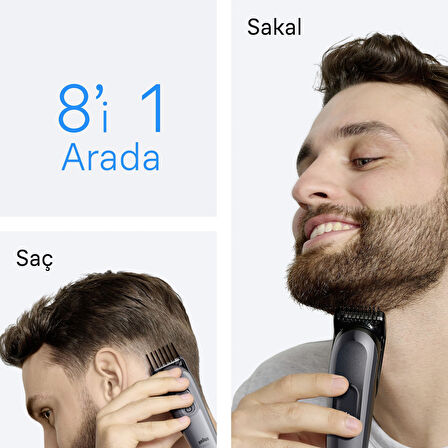 Braun Hepsi Bir Arada Series 3, 8’i 1 arada Tıraş Kiti, Keskin Bıçak, 14 Uzunluk, AIO3540