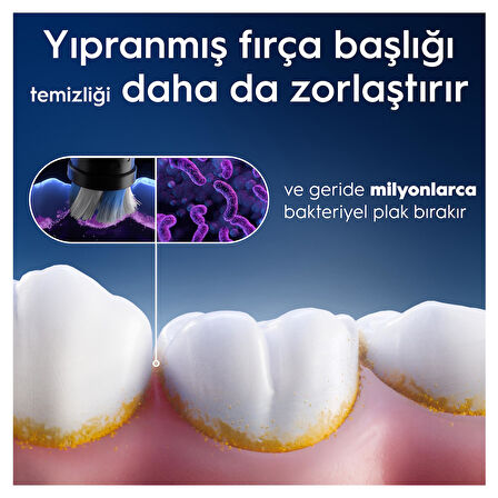 Oral-B iO Radiant White Beyaz Diş Fırçası Yedek Başlığı 4 Adet