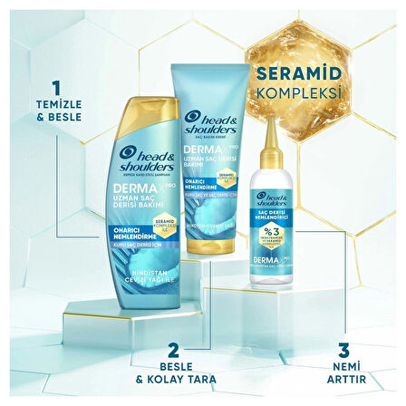 Head&Shoulders DermaXPRO Onarıcı Nemlendirme Kepek Karşıtı Şampuan Hindistan Cevizi Yağı ve Seramid ile 300ml