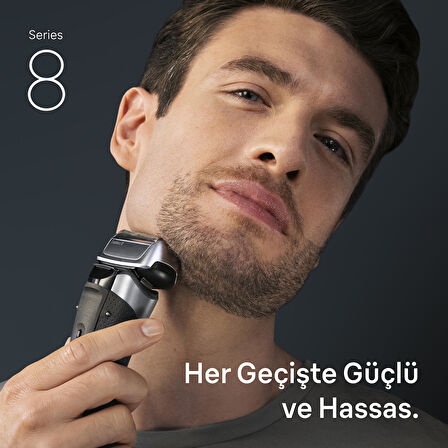 Braun Series 8 Elektrikli Tıraş Makinesi, Islak ve Kuru, Şarj Standı, 8617S