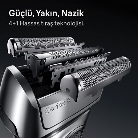 Braun Series 8 Elektrikli Tıraş Makinesi, Islak ve Kuru, Şarj Standı, 8617S