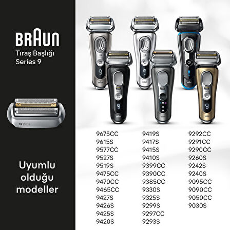 Braun Series 9 PRO+ Elektrikli Tıraş Makinesi Yedek Başlığı, 96M