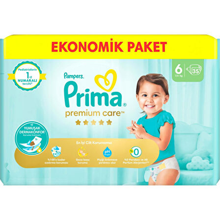 Bebek Bezi Premium Care 6 Numara 35 Adet Ekonomik Paket