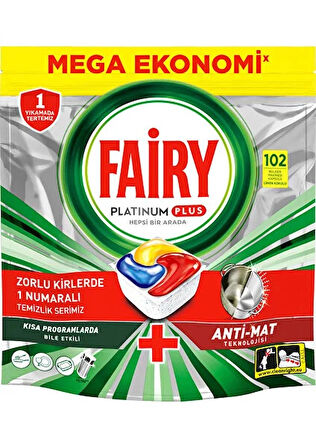 Fairy Platinum Plus 102li Bulaşık Tableti