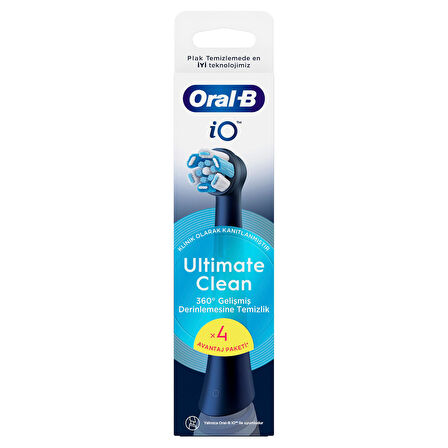 Oral-B iO Ultimate Clean Siyah Diş Fırçası Yedek Başlığı 4 Adet