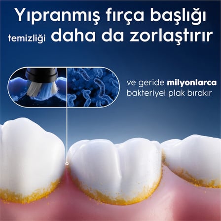 Oral-B iO Siyah Ultimate Clean Diş Fırçası Yedek Başlığı 4 Orta Sertlik Özelliği ile Temizlik