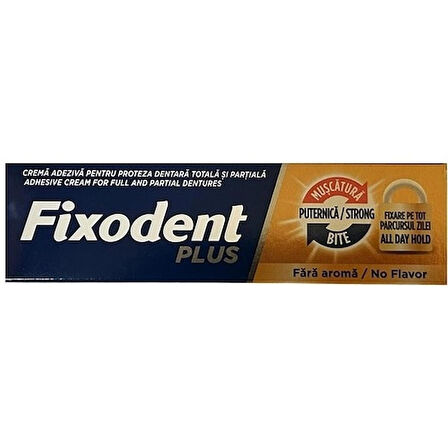 Fixodent Plus Diş Protez Yapıştırıcı Tat İçermez Krem 40 gr - 12 adet