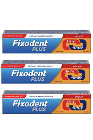 Fixodent Plus Diş Protez Yapıştırıcı Tat İçermez Krem 40 gr  3 adet