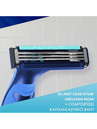 Gillette Sensor 3 Plus Comfort Makine + 4 Bıçak-2 Adet