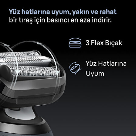 Braun Series 6 Elektrikli Tıraş Makinesi, Islak ve Kuru, Hassas Düzeltici Başlık, 62-B1200S