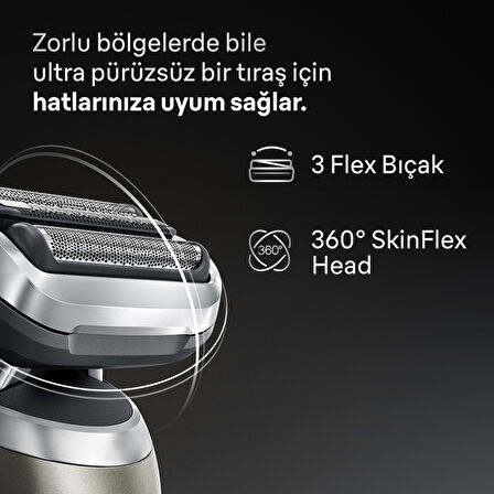 Braun Series 7 Elektrikli Tıraş Makinesi, Islak ve Kuru, Hassas Düzeltici Başlık, 72-C1200S