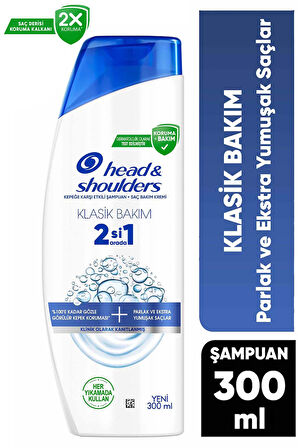 Head And Shoulders Klasik Bakım 2si1 Arada Şampuan 300 ml